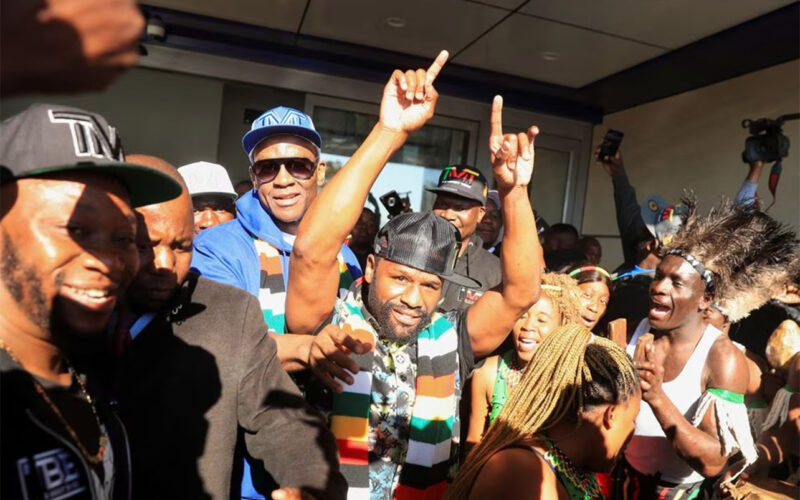 Boxing legend Mayweather attends political rally in Zimbabwe