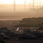 Israeli-tanks-gathered-at-border