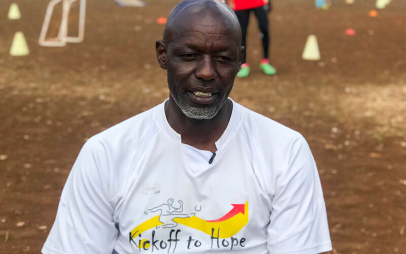 This soccer legend went from kicking off international matches to kicking off hope