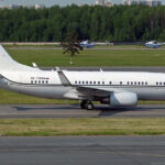 Private jets of Russian oligarchs keep flying but not to Europe Boeing-737-700-BBJ