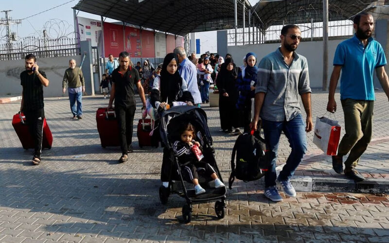 Gaza evacuees crossing into Egypt fear for those left behind
