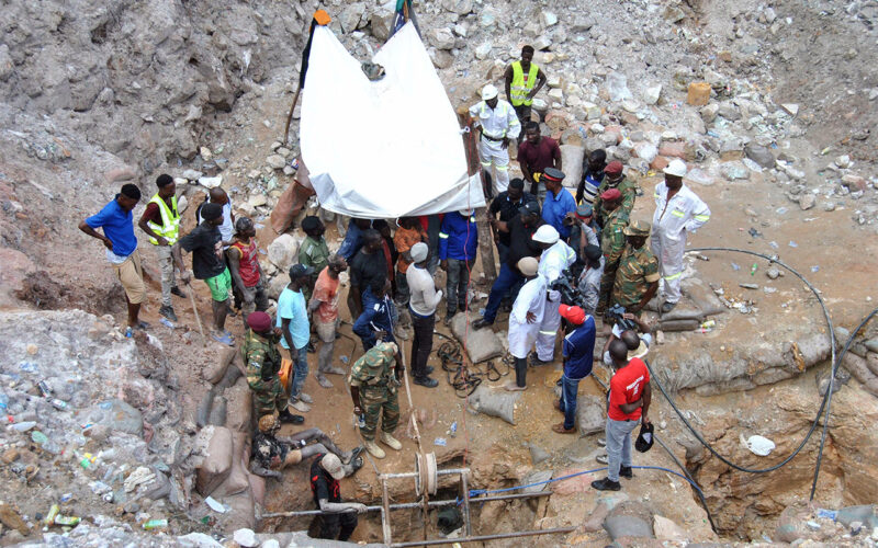 Zambia digs for at least 25 miners buried in open-pit mudslide