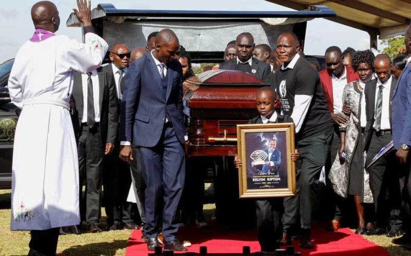 Kenya marathon hero Kiptum honoured at funeral as unique talent and family man