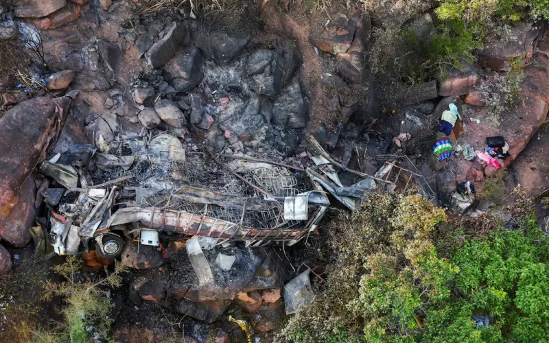 Battle to identify 45 victims of tragic bus accident in South Africa