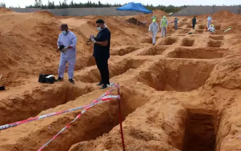 Sixty-five migrants’ bodies found in Libya mass grave, IOM says