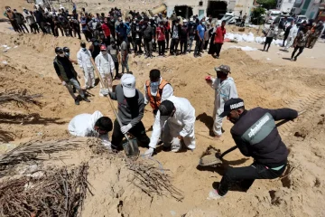 UN rights chief ‘horrified’ by mass grave reports at Gaza hospitals
