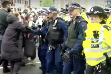 Dozens arrested after London protest blocking removal of asylum seekers