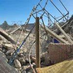collapsed building in George