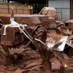 damaged vehicles_Encantado_Rio Grande do Sul state_Brazil