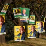 election posters of the ruling African National Congress