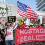 Family members_supporters_demand immediate release_kidnapped hostages