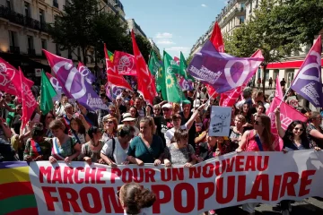 Thousands of women march in France against far right