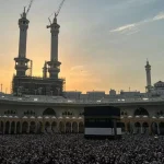 Muslim pilgrims circle the Kaaba_Grand Mosque_Mecca