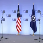 NATO and US flags