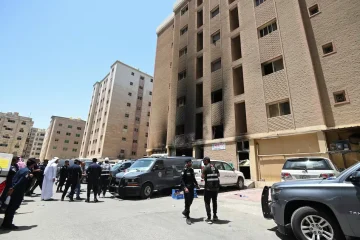 Fire in Kuwaiti building housing workers kills 41, deputy PM says