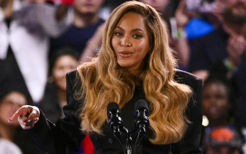 In a rare political speech, Beyoncé endorses Kamala Harris at a Houston rally