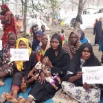 Sudanese refugees at the Awlala camp