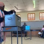 Botswana woman voting