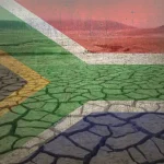 SA flag with dry dam