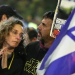 Demonstrators in Tel Aviv