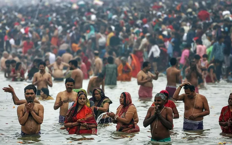 Reverence for the sacred waters of the Ganga and belief in its power to wash away sins bring millions to India’s Maha Kumbh festival