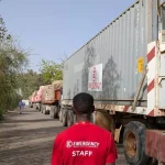 Sudan_aid trucks_stationary