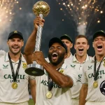 Exclusive: Temba Bavuma silences the critics with historic Mace win - “All the people that doubted me will reveal themselves” Bavunma_team_trophy