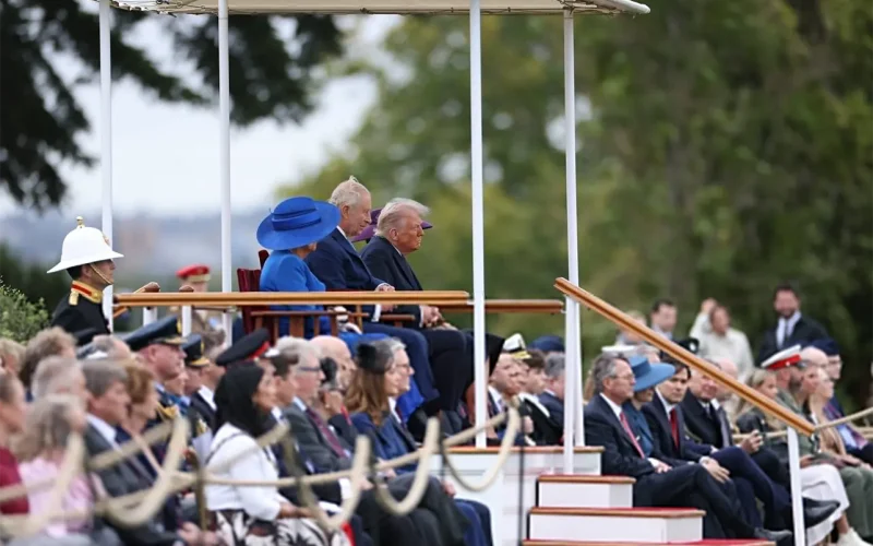 A ceremonial sword and ‘beating the retreat’: decoding the rituals of Donald Trump’s state visit