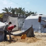 displacement camp in Nuseirat