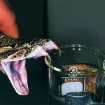 Puff adder_extracting venom