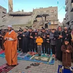 Eid al Fitr prayers_ruins _Ibn Taymiyyah Mosque_