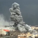 Tehran_smoke rises_US-Israeli strike