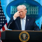 Trump mimics_Iranian protester being shot
